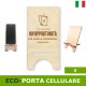 Porta-smartphone in legno con frase regalo low per lui-lei amici