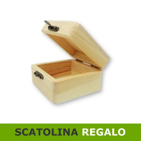 Scatolina di legno 8x8x4,5cm per gadget-regali-bomboniere fai da te