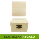 Scatolina cofanetto di legno 8x8x4,5cm decupage portagioie