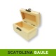 Scatolina di legno a forma di baule