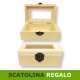 Scatola regalo in legno con finestra portagioie, collane, orecchini