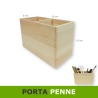 Porta penne organizer da scrivania in legno. Idea regalo per lui, lei