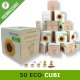 Kit 50 eco-cubi da personalizzare per bomboniere originali da piantare