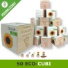 Kit 50 eco-cubi da personalizzare piantare per bomboniere battesimo-comunione-matrimonio