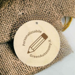 Tag di legno 35mm da personalizzare per bomboniere confezioni regalo