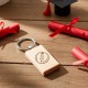 portachiave in legno personalizzato per bomboniere laurea