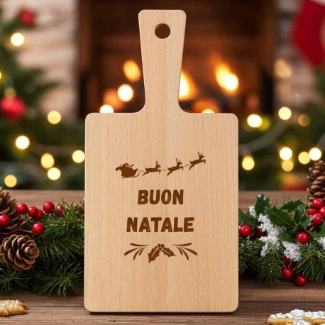 Tagliere personalizzato in legno FSC regalo originale di natale