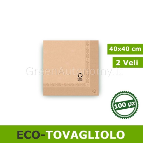 Tovaglioli 40x40 cm biodegradabili in carta riciclata
