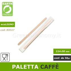 Eco-paletta in legno da caffè biodegradabile compostabile