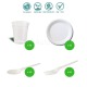 kit festa bio ecostoviglie per 50 persone