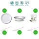 Kit biodegradabile piatti, bicchieri, posate