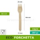 Eco-forchetta di legno biodegradabile 100 pezzi