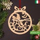 Eco-decorazione natalizia in legno babbo natale