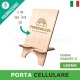 Porta cellulare in legno personalizzabile per idea regalo gadget