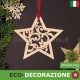 Decorazione di natale in legno stella