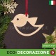 Decorazione di natale in legno uccello