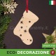Decorazione di natale in legno stivale babbo natale