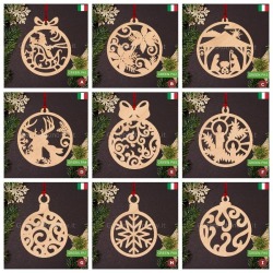 Decorazioni natalizie di legno per albero di Natale