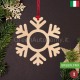 Addobbo natalizio in legno fiocco di neve GREEN.FN9