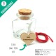 Kit bomboniera fai da te con barattolino, cuore di legno da personalizzare, spago rosso