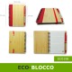 blocco note taccuino agenda colore rosso idea regalo in bambù