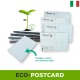 Eco-postcard piante e fiori veri in cartolina-regalo da colorare