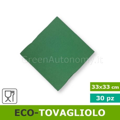 Tovaglioli di carta verdi effetto tessuto per feste